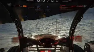 Elite Dangerous.  About to go thru another geiser, then this happens... lol