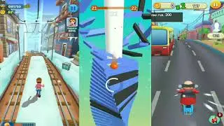 Subway Princess running Vs Motu patlu Vs stack Ball |Android Gameplay | no.1 video masti