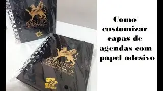 Como customizar agenda com papel adesivo