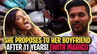 Girlfriend's Wedding Proposal Idea w/ Magic! (SHOCKING reactions!!)