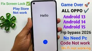 OPPO ANDROID 13,14,15 FRP BYPASS 2026 || 🚀 All OPPO FRP LOCK FIX 100% WORKING 2026 || WITHOUT PC 