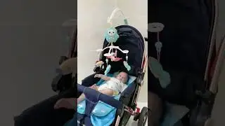 Eat and sleep well, baby. Put it down. This stroller can ring the bell and sing #baby #toys