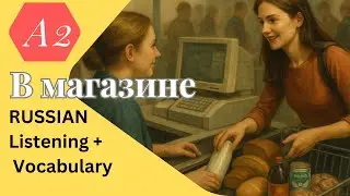 🎥Shopping in Russian: Easy Food & Drink Vocabulary – “В магазине. Эмили.” (A2 Level)