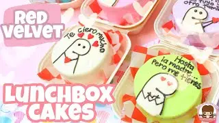 🎂💕LunchBox Cake de DEFORMITOS para SAN VALENTÍN❤️Pastel del meme FLORK😂Mini pastel RED VELVET🎂❤️