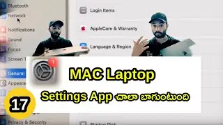 #macbook Mac Tutorial For Beginners In Telugu || Mac Laptop Settings Application || Chapter 17