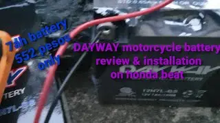 Dayway motorcycle battery review, test and installation on honda beat scooter 7ah 12n7l bs