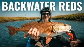 Redfish SUCCESS With A SURPRISING Lure! | Secluded Marsh Kayak Fishing