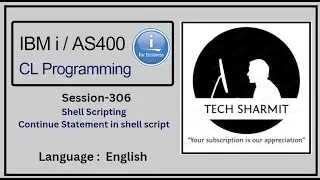 Continue Statement  in shell script | Continue keyword  in shell script | ibmi