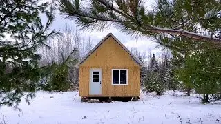 First Snow At Our Off Grid Cabin: Installing Tongue And Groove 