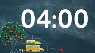 4 Minute Back to school timer with music and alarm