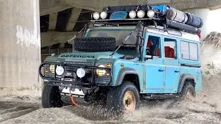 1/10 Scale RC4WD & BRX02 Chassis LAND ROVER DEFENDER Sand Off-road adventure driving 4X4 RC Car