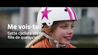 Campagne de sécurité routière vélo cyclistes "Me vois-tu ?" Distance de 1,5 m lors du dépassement !
