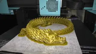 Подвижный дракон на 3д принтере. Articulated dragon