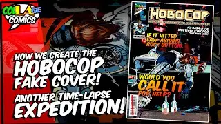 MAKING A ONE-SHOT HOBOCOP COVER - Time Lapse - Collage Comics