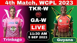 Trinbago Knight Riders Women vs Guyana Amazon Warriors Women || GAW-W vs TKR-W 4th Match, WCPL 2023