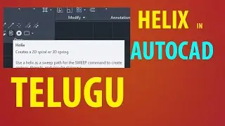 helix in AUTOCAD IN TELUGU