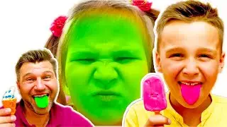 Alice makes Adam and dad ICE CREAM | Alice as little - a funny story about SWEETS