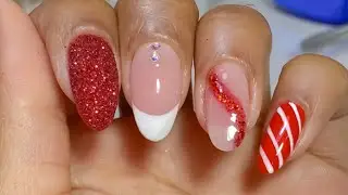 Unhas decoradas vermelhas esmaltação em gel #nails #2024