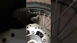Replacing the front tire tube on a Racer Panther 300. The nipple broke off while riding at low pr...