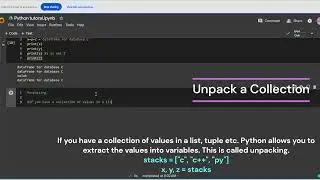 Unpack a Collection