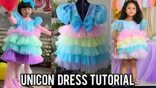 How to Make a Unicorn Dress | DIY Unicorn Dress For 3 to 4 Yrs | Full Tutorial Kids Unicorn Dress