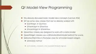 PyQt5 and the Qt Model/View framework - Overview
