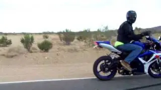 Ya can't keep a dirt rider down, even on Nathaniel's GSXR600!