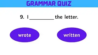 Test your English Grammar. 10 QUESTIONS. Easy Level English Grammar Quiz