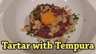 Beef Tartar with Tempura & Finger Lime
