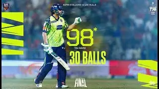 I TIM DAVID 98 Runs Just 30 Ball  I T10 league Final I,,,,,,😮😮