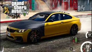 Realistic BMW M4 Carbon MOD In PAID GTA 5 Freeroam MAP w/ 30+ TRAFFIC AIs