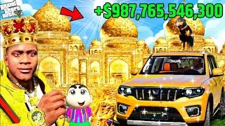 FRANKLIN TOUCH ANYTHING BECOME GOLD || EVERYTHING IS FREE IN GTA 5 || FRANKLIN GOLD POWER GTA 5