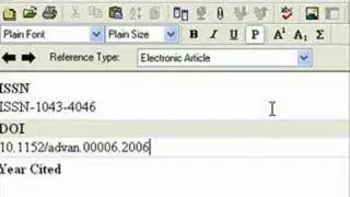 (9) APA Electronic References: DOIs