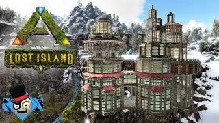 Ark: Survival Evolved - Lost Island Gothic Castle Design - Cliff Platform Build