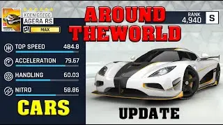 Asphalt 9 - Around the World Update Cars (MAX Stats)