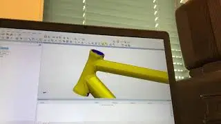 Result of 3D scanning a bike frame with the FARO ScanArm / 8-axis system