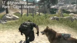 Metal Gear Solid 5 - All Animals Guide - Complete Animal Conservation Platform ( Zoo )