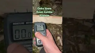 Mitataan Tuoreen kuusen kosteus huvikseen #kötkylä #polttopuu #shorts