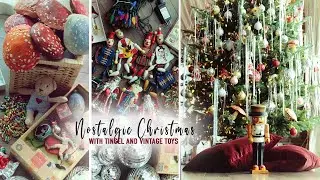 CHRISTMAS TREE with TINSEL (LAMETTA) and VINTAGE TOYS | Nostalgic + Classic | 2022