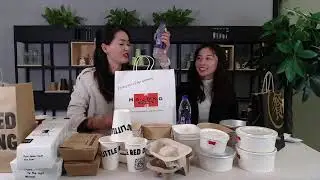 Eco-friendly take away food package display live show