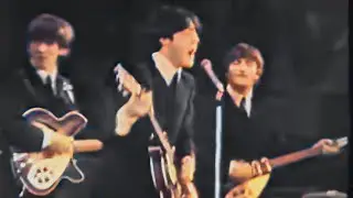 The Beatles live at the 1964 NME readers poll awards - AI Colorized and Upscaled