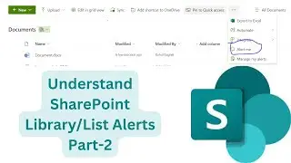 Create Alerts on SharePoint Library || PART 2