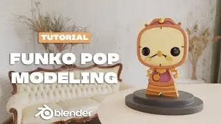 Cute Funko Pop made in Blender | 3D modeling Tutorial | Cogsworth