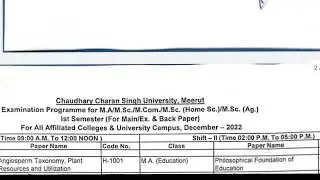 ccs university date sheet