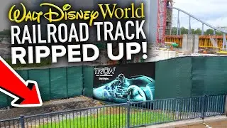 Railroad Track RIPPED UP Near TRON at Walt Disney World's Magic Kingdom!
