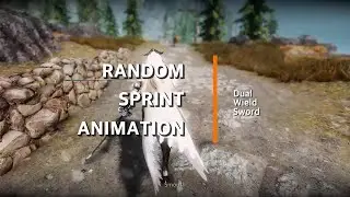 SKYRIM Dual Wield Sword Sprint Animation
