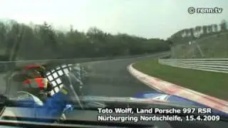 Crash after Toto Wolff´s Nürburgring Nordschleife Record of 7:03,28