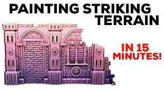 Drybrush Fluorescent Glowing Terrain - No Airbrush - Synth-wave Pink Edition