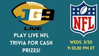 LIVE NFL TRIVIA FOR CASH PRIZES! | JG9 Live (3/20/24)