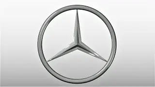How to design Mercedes Logo on AutoCAD | 3D practice design on AutoCAD